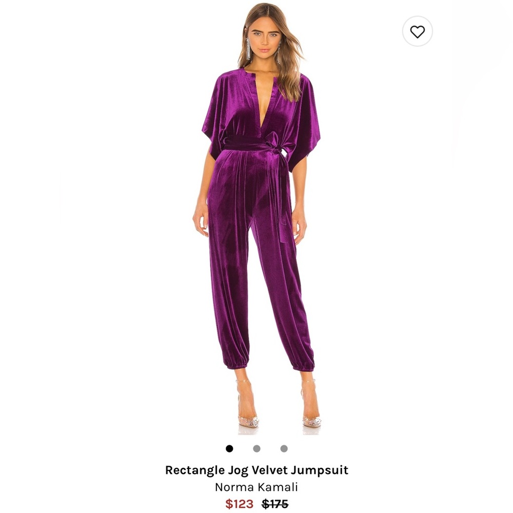 Rectangle Jog Velvet Jumpsuit- Norma Kamali